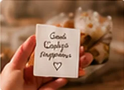 Tay cầm tấm thiệp Good Cookies Happiness